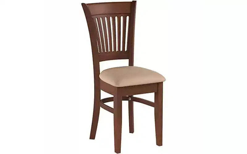 Sillas de comedor con motivos africanos - Asiento de tela de lino y respaldo de listones