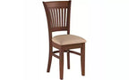 Sillas de comedor con motivos africanos - Asiento de tela de lino y respaldo de listones