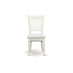 Sillas de comedor con motivos africanos - Asiento de tela de lino y respaldo de listones