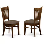 Sillas de comedor con motivos africanos - Asiento de tela de lino y respaldo de listones