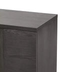 Aparador de madera con almacenamiento, estantes ajustables y tiradores dorados para comedor y sala de estar, color gris pardo
