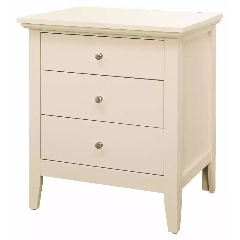 Mesita de Noche Beige de 26x24x18 con Estante Abierto y Tablero Espacioso, Mesita de Noche Informal para Almacenamiento en el Dormitorio y Acabado Neutro con Estilo