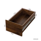 Estantería de madera de 179.9 cm de alto con 4 estantes y 3 cajones