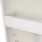 Estantería de madera de 179.9 cm de alto con 4 estantes y 3 cajones