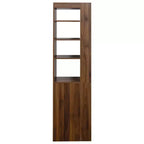 Estantería de madera de 179.9 cm de alto con 4 estantes y 3 cajones