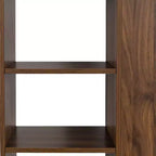 Estantería de madera de 179.9 cm de alto con 4 estantes y 3 cajones