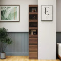70.87 in. Tall Wood 4-Shelf Bookcase with 3 Drawers