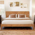 Galano King Weiss Clara Bed with Headboard  Amber Walnut