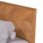 Cama King Weiss Clara con cabecero Nogal Ámbar