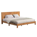 Cama King Weiss Clara con cabecero Nogal Ámbar