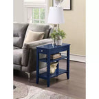 HomeStock Belmont Flip Top End Table with Hidden Storage Compartment and Bottom Shelf, Slim Accent Side Table for Living Room Organization
