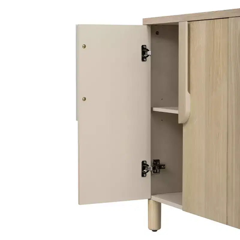 Aparador de madera, Mueble aparador con 4 puertas y 4 estantes, Armario de almacenamiento para sala de estar, comedor, cocina