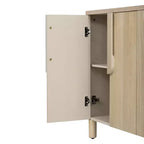 Aparador de madera, Mueble aparador con 4 puertas y 4 estantes, Armario de almacenamiento para sala de estar, comedor, cocina