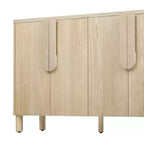 Aparador de madera, Mueble aparador con 4 puertas y 4 estantes, Armario de almacenamiento para sala de estar, comedor, cocina