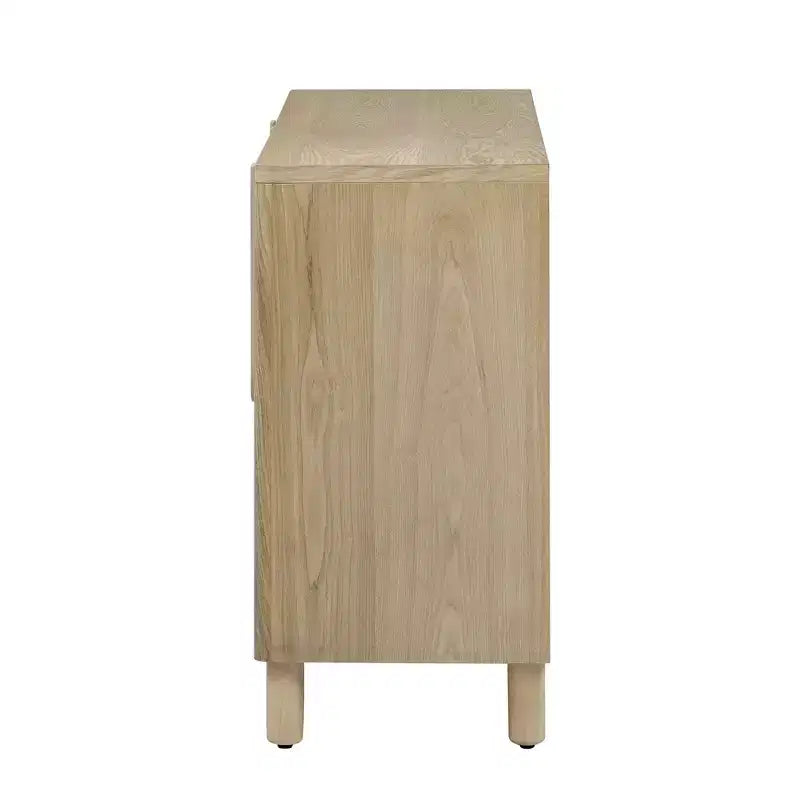 Aparador de madera, Mueble aparador con 4 puertas y 4 estantes, Armario de almacenamiento para sala de estar, comedor, cocina