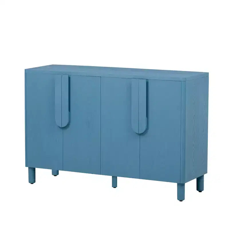Aparador de madera, Mueble aparador con 4 puertas y 4 estantes, Armario de almacenamiento para sala de estar, comedor, cocina