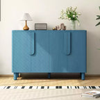 Aparador de madera, Mueble aparador con 4 puertas y 4 estantes, Armario de almacenamiento para sala de estar, comedor, cocina