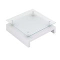 vidaXL Coffee Table High gloss white MDF, Tempered Glass Medium