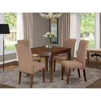 Mesa de comedor cuadrada y sillas Parson - Tela de lino - 36x36 pulgadas
