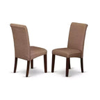 Mesa de comedor cuadrada y sillas Parson - Tela de lino - 36x36 pulgadas