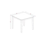 Mesa de comedor cuadrada y sillas Parson - Tela de lino - 36x36 pulgadas