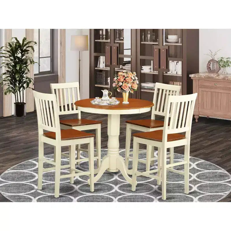 Mesa y sillas de comedor de altura de mostrador - Cocina moderna