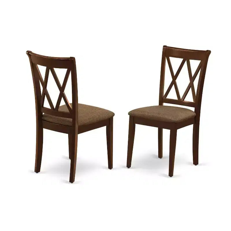 Mesa de comedor rectangular de madera maciza con acabado de caoba - Capacidad para 4 personas