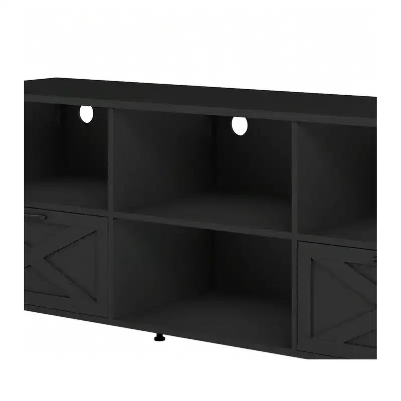 Mueble de TV de estilo rústico de 70 pulgadas para televisores de 60/70/80 pulgadas, centro de entretenimiento LED con armarios de almacenamiento, consola multimedia para sala de estar