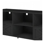 Mueble de TV de estilo rústico de 70 pulgadas para televisores de 60/70/80 pulgadas, centro de entretenimiento LED con armarios de almacenamiento, consola multimedia para sala de estar