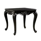 Royal Hampton Side End Table, 29 Inch, Classic Cabriole Legs, Dark Brown Solid Wood