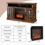 Mueble TV Consola de 48" con Chimenea Centro de Entretenimiento para Sala