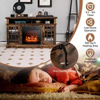 Mueble TV Consola de 48" con Chimenea Centro de Entretenimiento para Sala