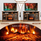 Mueble TV Consola de 48" con Chimenea Centro de Entretenimiento para Sala