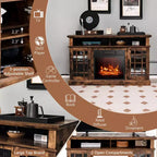 Mueble TV Consola de 48" con Chimenea Centro de Entretenimiento para Sala