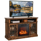 Mueble TV Consola de 48" con Chimenea Centro de Entretenimiento para Sala
