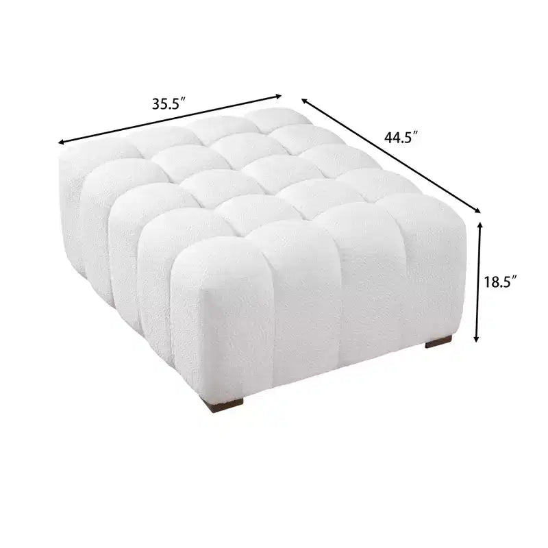 Luna Otomana Bouclé 44.5P X 35.5A X 18.5AL