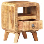 Mesa auxiliar/de noche con patas de madera maciza para dormitorio