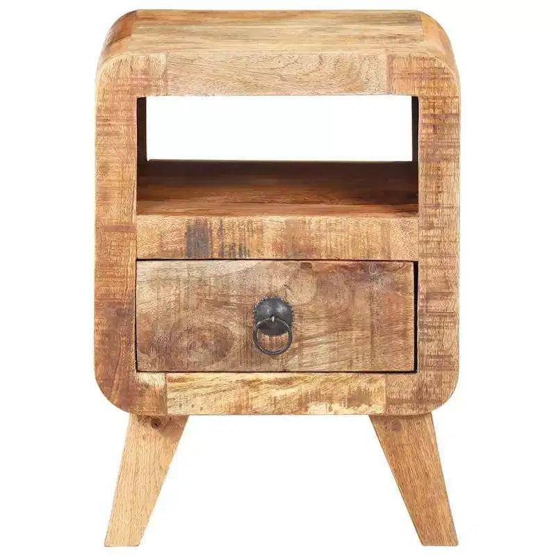 Mesa auxiliar/de noche con patas de madera maciza para dormitorio