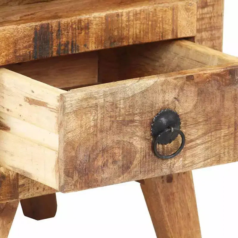 Mesa auxiliar/de noche con patas de madera maciza para dormitorio