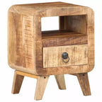 Mesa auxiliar/de noche con patas de madera maciza para dormitorio