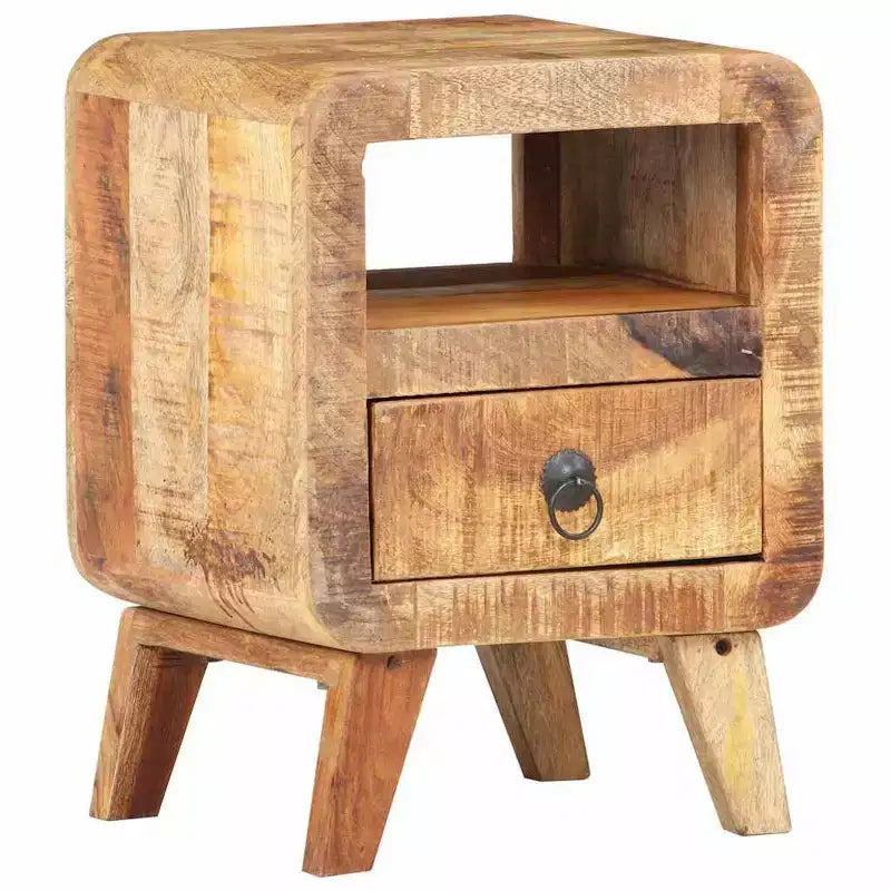 Mesa auxiliar/de noche con patas de madera maciza para dormitorio