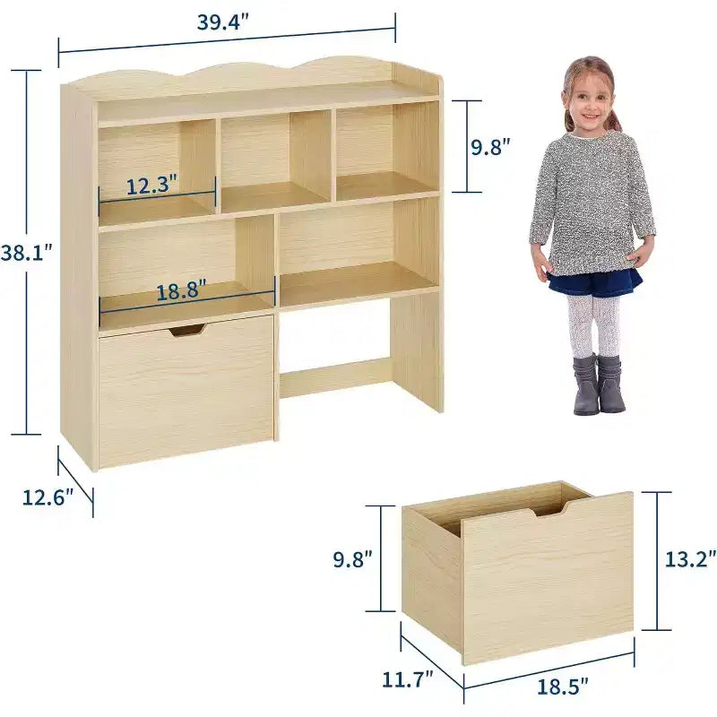 Organizador de almacenamiento de juguetes, estantería para niños, mueble de almacenamiento de juguetes, estantería para niños pequeños para habitación infantil, dormitorio, guardería, sala de estar