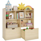 Organizador de almacenamiento de juguetes, estantería para niños, mueble de almacenamiento de juguetes, estantería para niños pequeños para habitación infantil, dormitorio, guardería, sala de estar