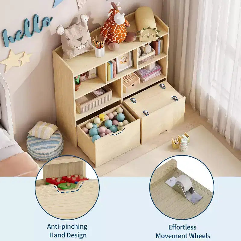 Organizador de almacenamiento de juguetes, estantería para niños, mueble de almacenamiento de juguetes, estantería para niños pequeños para habitación infantil, dormitorio, guardería, sala de estar
