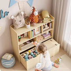 Organizador de almacenamiento de juguetes, estantería para niños, mueble de almacenamiento de juguetes, estantería para niños pequeños para habitación infantil, dormitorio, guardería, sala de estar