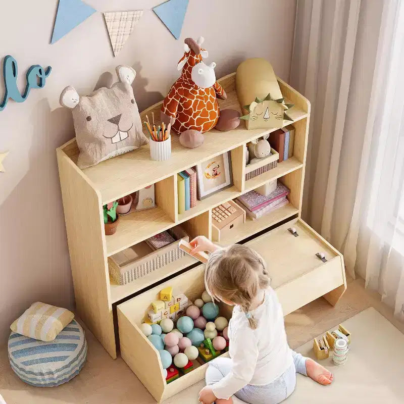 Organizador de almacenamiento de juguetes, estantería para niños, mueble de almacenamiento de juguetes, estantería para niños pequeños para habitación infantil, dormitorio, guardería, sala de estar