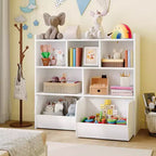 Organizador de almacenamiento de juguetes, estantería para niños, mueble de almacenamiento de juguetes, estantería para niños pequeños para habitación infantil, dormitorio, guardería, sala de estar