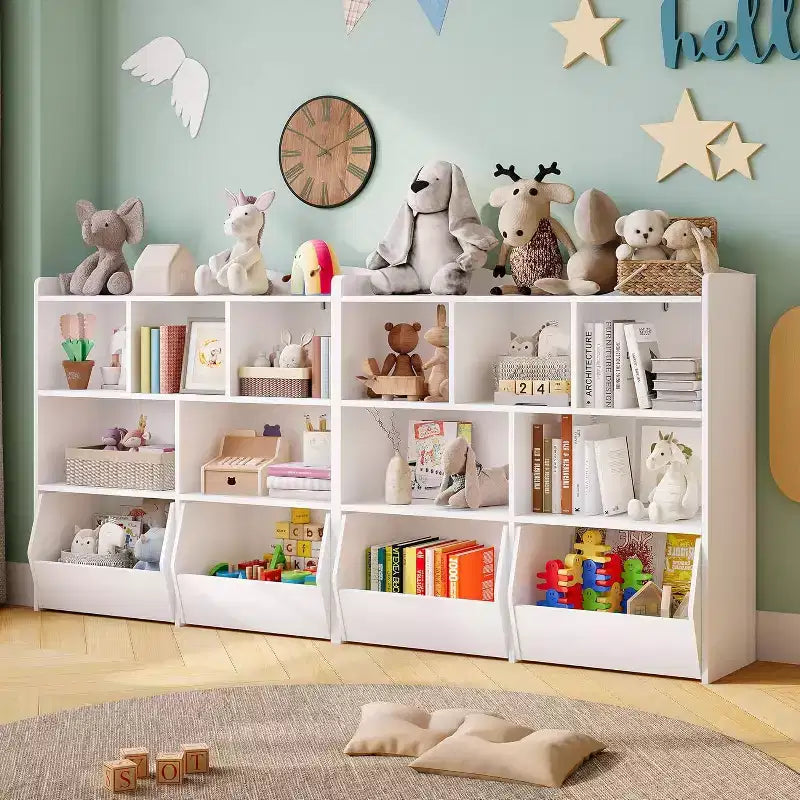 Organizador de almacenamiento de juguetes, estantería para niños, mueble de almacenamiento de juguetes, estantería para niños pequeños para habitación infantil, dormitorio, guardería, sala de estar