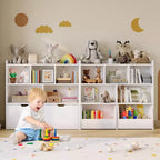 Organizador de almacenamiento de juguetes, estantería para niños, mueble de almacenamiento de juguetes, estantería para niños pequeños para habitación infantil, dormitorio, guardería, sala de estar