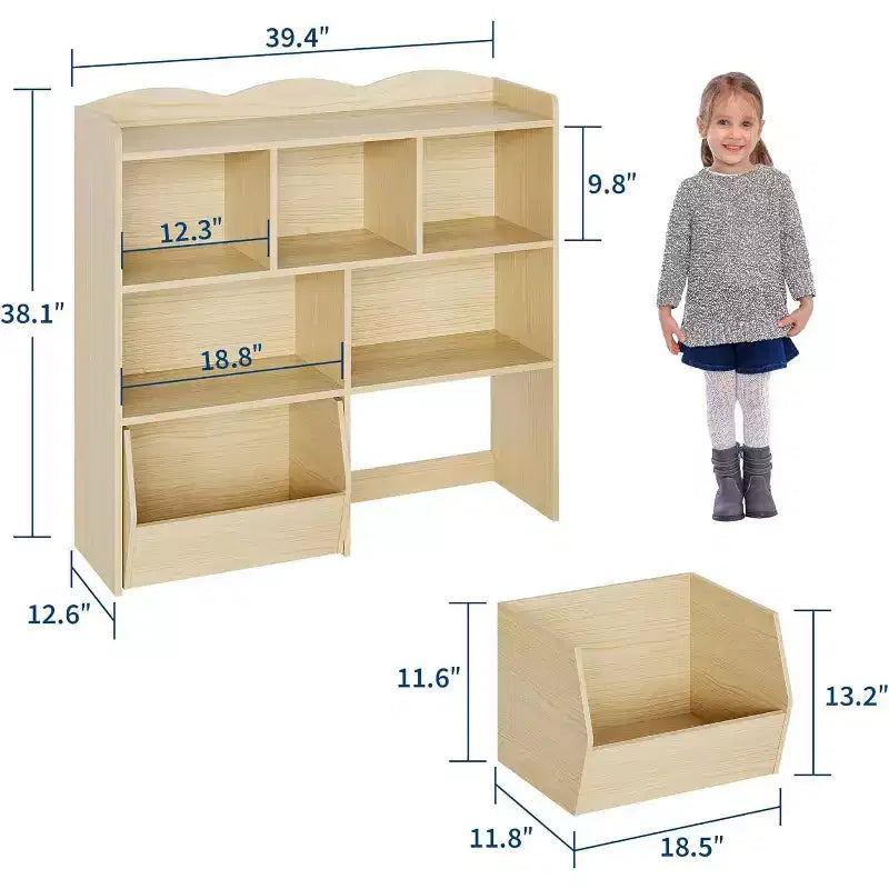 Organizador de almacenamiento de juguetes, estantería para niños, mueble de almacenamiento de juguetes, estantería para niños pequeños para habitación infantil, dormitorio, guardería, sala de estar